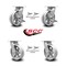 Service Caster 6 Inch V Groove Semi Steel Caster Set with Roller Bearings 4 Swivel Lock 2 Brake SCC-30CS620-VGR-TLB-BSL-2-BSL-2 - alternate 2